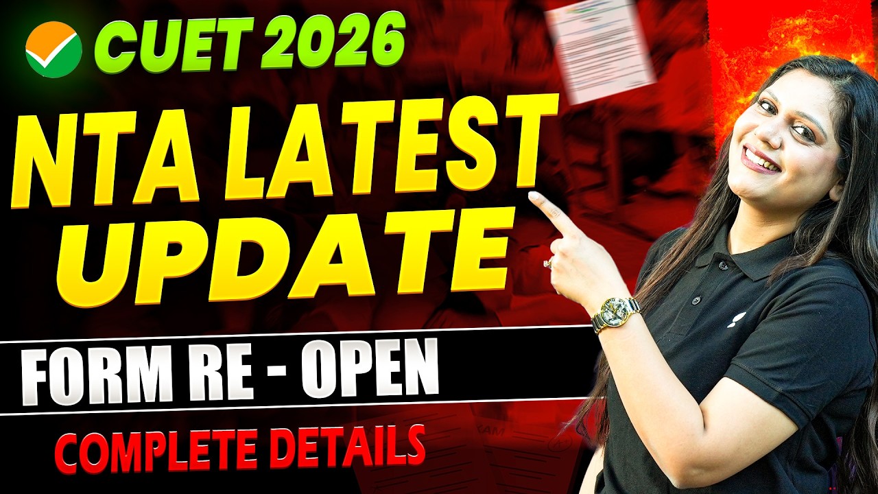 NTA Latest Update | CUET UG 2026 Application Portal REOPENED! 🚨 Big Opportunity for NEET Aspirants