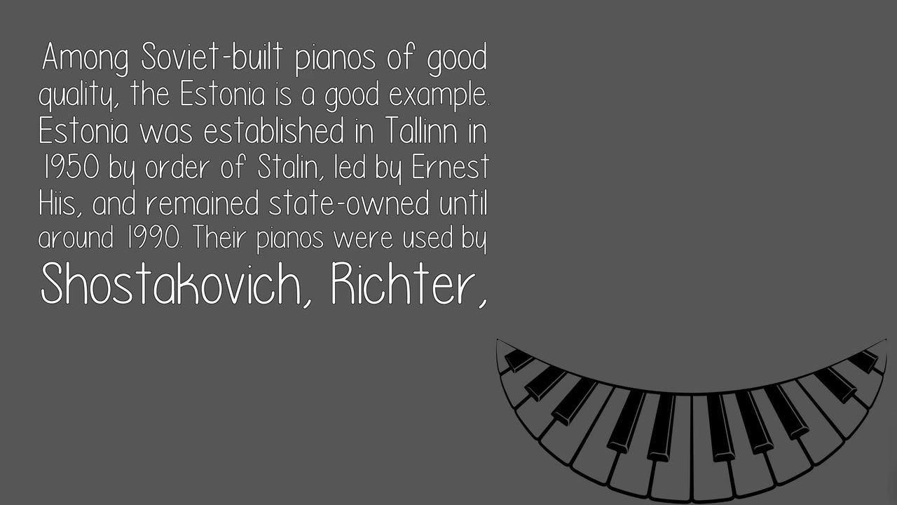 Did Soviet Era Pianists Use American Made Steinway Pianos During The Height Of The Soviet Union?