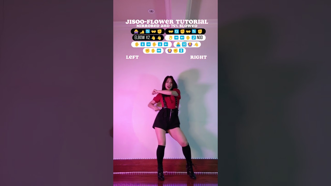 JISOO - FLOWER 꽃 | Mirrored Dance Tutorial (75% Slowed)