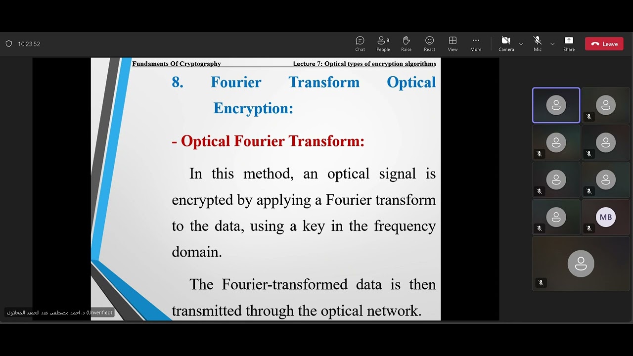 Cryptography Fundamentals: Exploring Optical Encryption Algorithms 📡