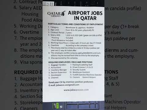 Qatar Airport Hiring 2025 | Hamad International Careers | Ground Staff, Security, Customer Service
