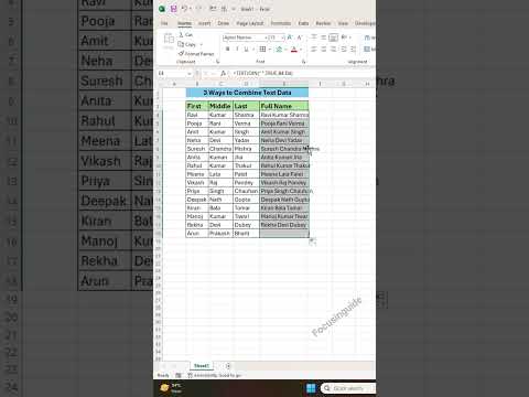 3 Easy Ways to Combine Text in Excel 🔗 | Excel Tricks for All Users #focusinguide #shorts