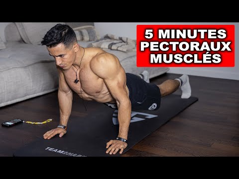 PECTORAUX MUSCLÉ EN 5 MINUTES ! (entraînement à la maison)