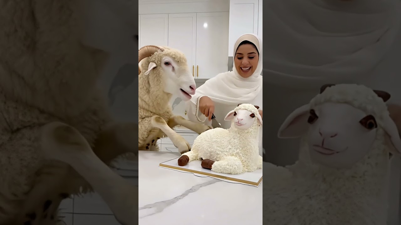 خروف يكتشف أنه يشبه كعكة بعد فوات الأوان 😱