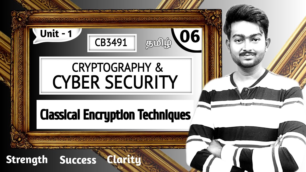 Classical Encryption Techniques in Tamil | Cryptography & Cybersecurity Basics | Unit 1 CB3491 🔐