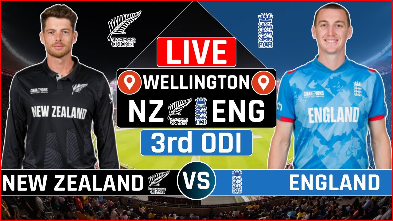Live Scores & Highlights: New Zealand vs England 3rd ODI 🏏