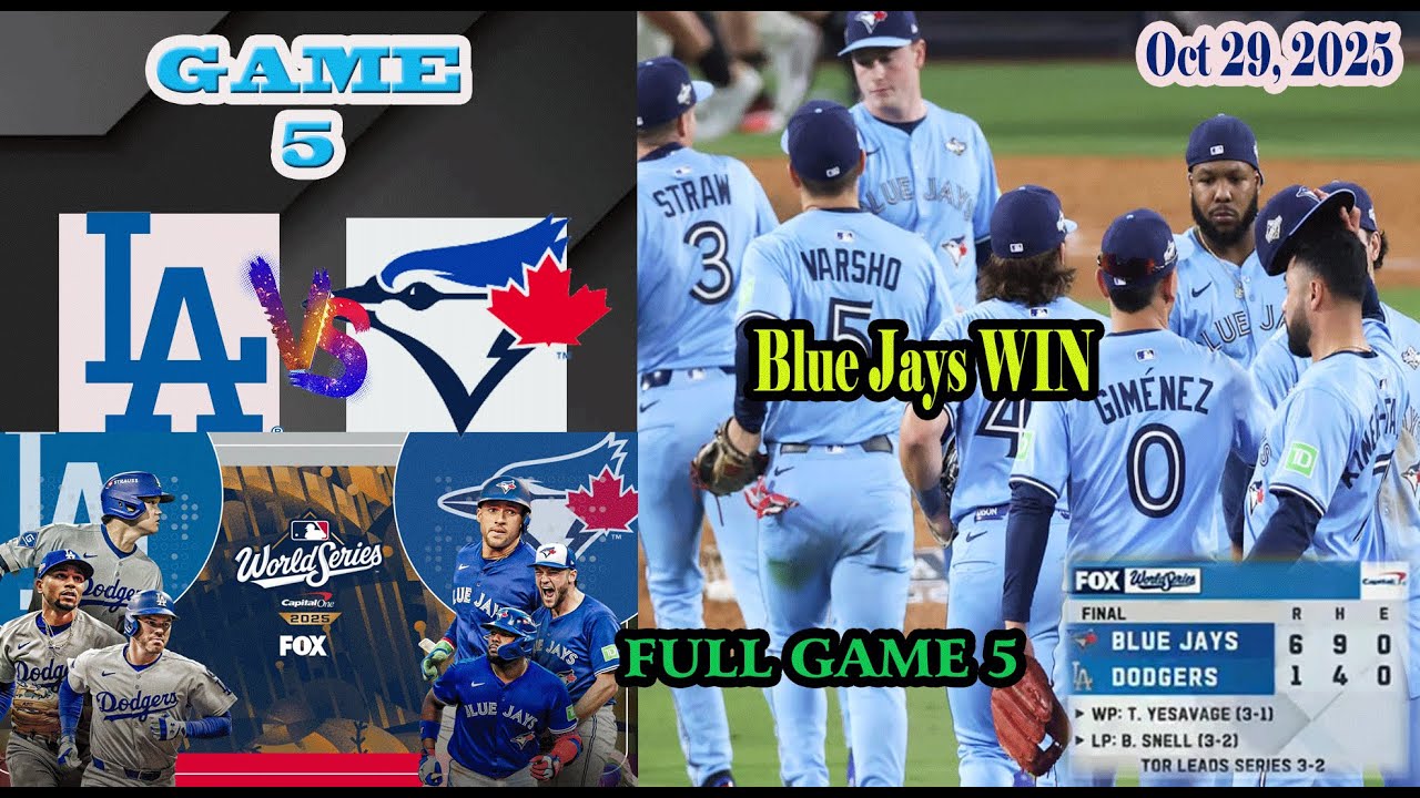 Epic Showdown! Dodgers vs Blue Jays | Full Game 5 Highlights from the 2025 World Series ⚾
