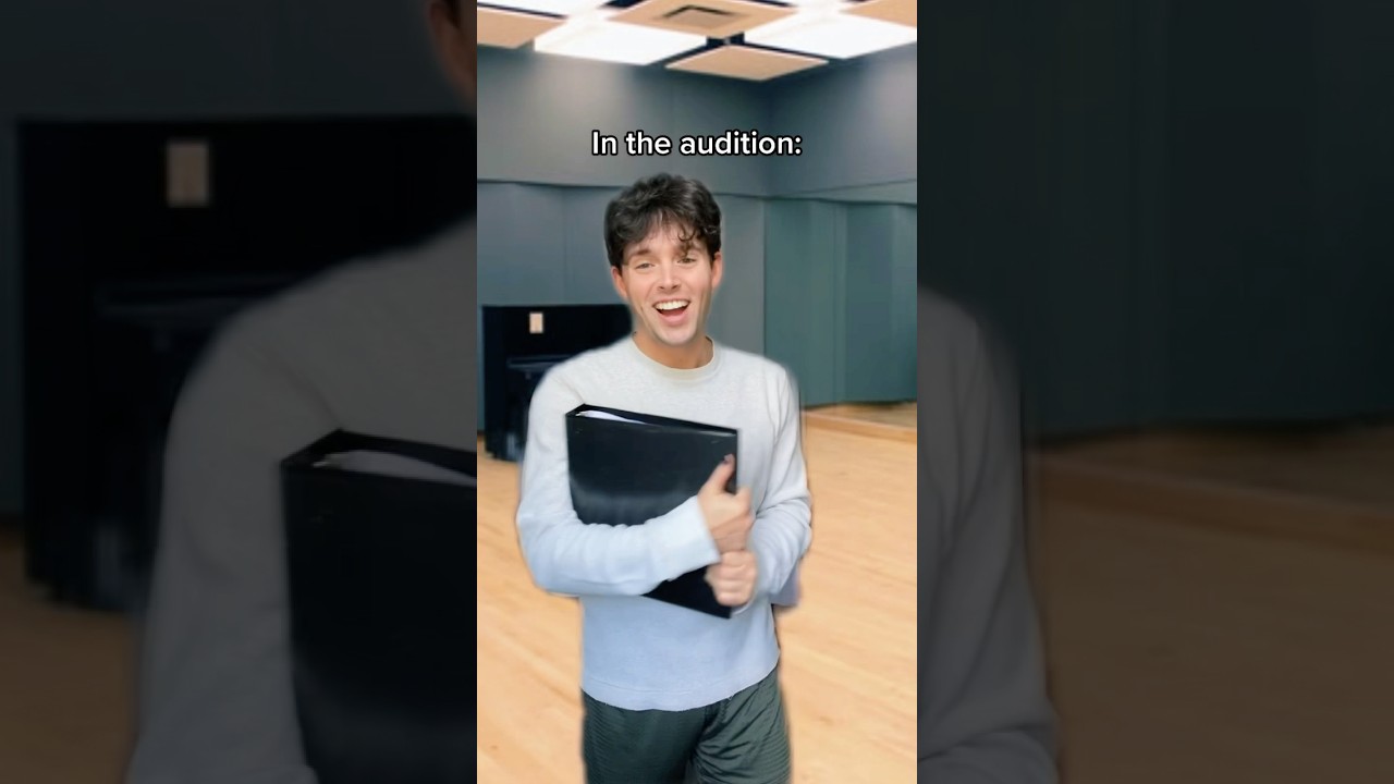 singing before an audition vs. in the audition 🗣️ #theatre #singer #singing #musical #actor