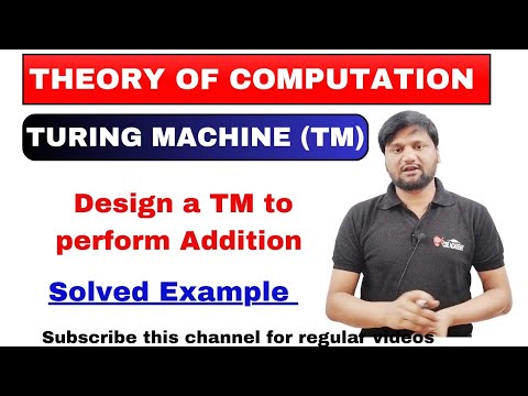 Design a turing machine(TM) to perform Addition|unary Number| TOC | FLAT |Automata