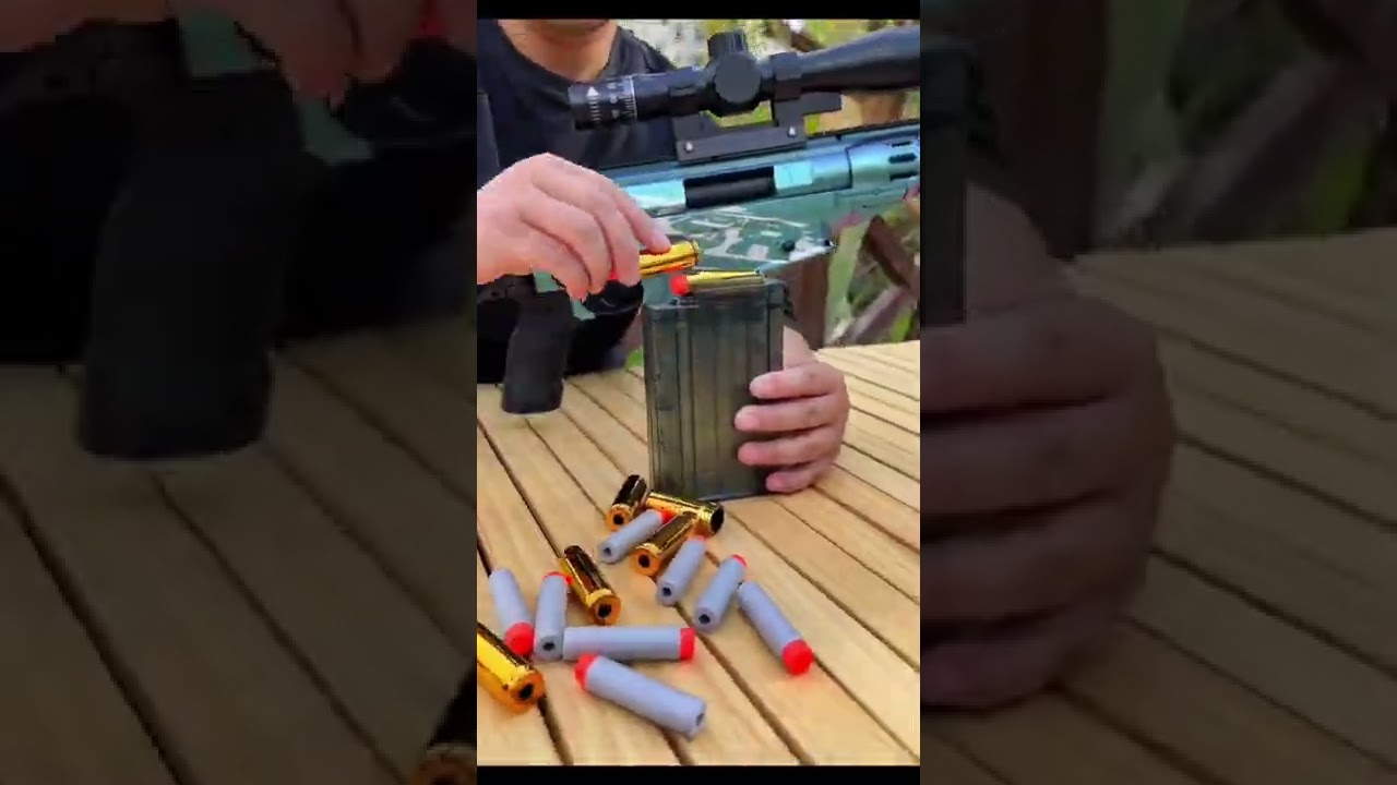 Súng ngắm đạn xốp MSR 120cm 🎯 #shorts