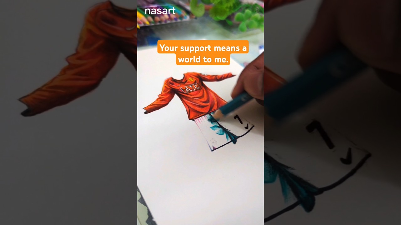 Drawing Ronaldo's Manchester United Jersey ⚽