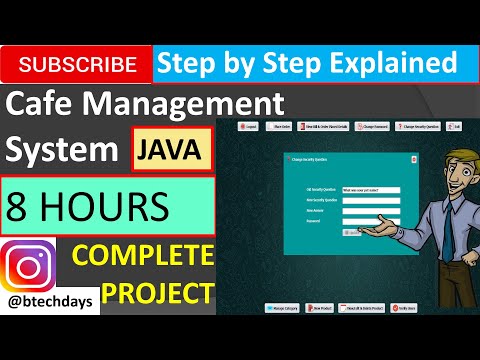 Cafe Management System in java (JFrame, Netbeans, Mysql Database) Complete Project (step by step)