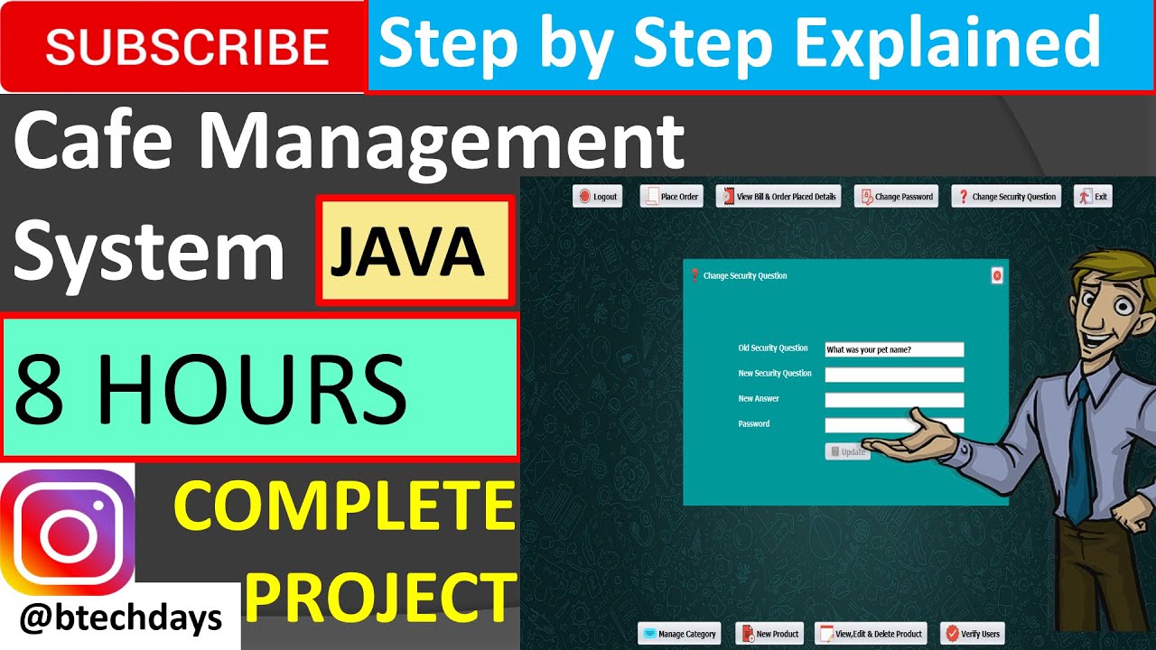 Complete Java Cafe Management System with JFrame & MySQL | Step-by-Step Tutorial ☕