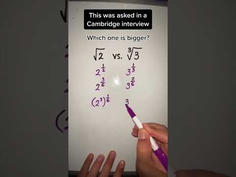 Cambridge math interview question example