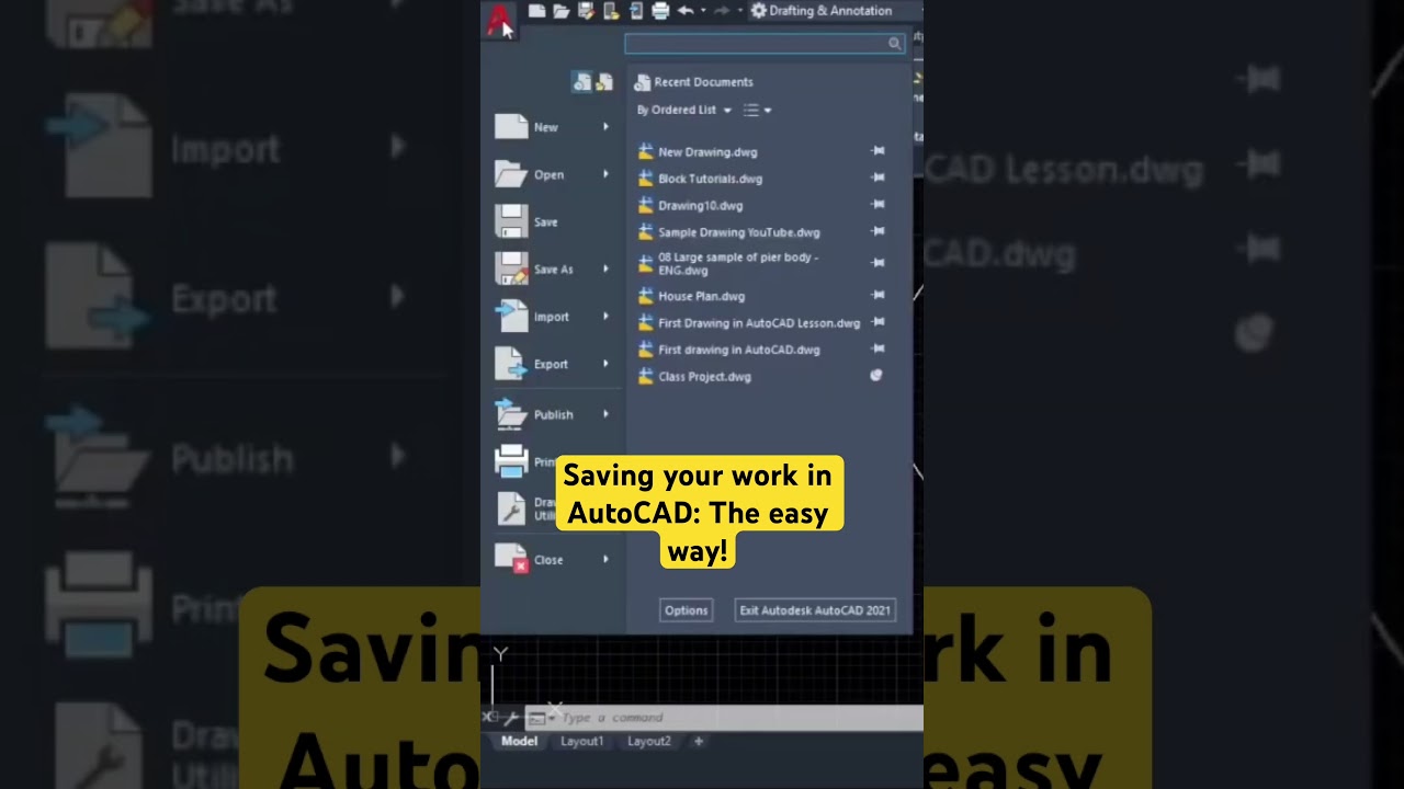 Simple & Complex Ways to Save AutoCAD Drawings 🖥️