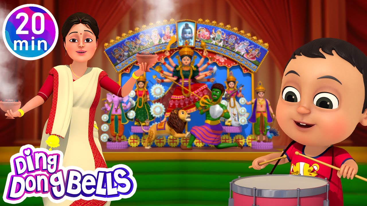 Aai Maa Durga & 9 More Hindi Nursery Rhymes 🎶