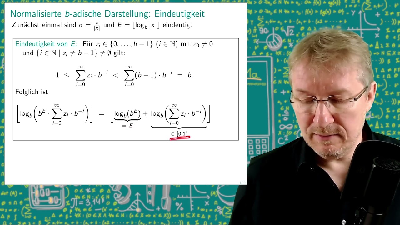 Eindeutigkeit der normalisierten b-adischen Darstellung reeller Zahlen – CoMa I Vorlesung