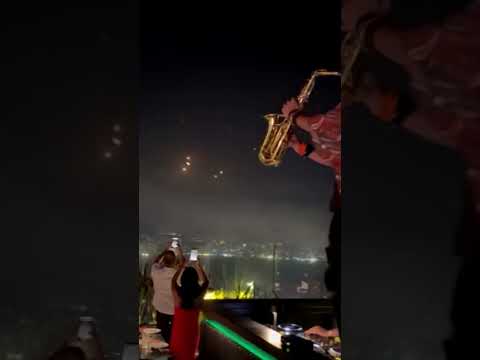 Lebanese saxophonist plays on as Iran fires missiles at Israel