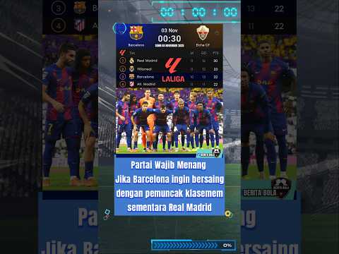 Jadwal Pertandingan Laliga Spanyol pekan 11 ~ Wajib menang !!! Barcelona vs Elche #shorts #laliga