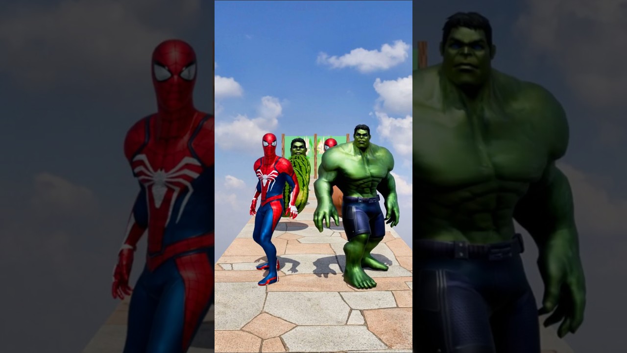 GTA V Epic Queen Run & Spider-Man vs Hulk Challenge! 🎮