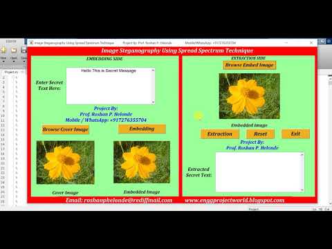 Matlab Code for Image Steganography Using Spread Spectrum Technique | IEEE Based Project