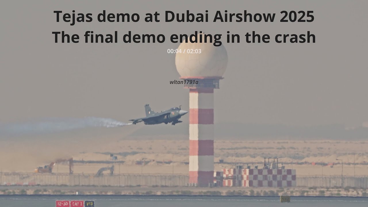 Tejas Crash at Dubai Airshow 2025 ✈️