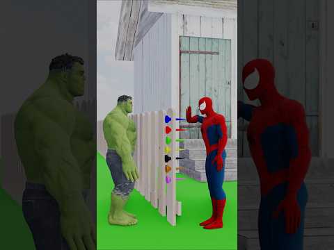 😅SpiderMan vs Hulk Epic 3D Animation video #Shorts #Marvel #Hulk #SpiderMan