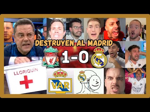 🔥🤣MEJORES LLOROS MADRIDISTAS CON EL LIVERPOOL 1 MADRID 0 (SE BAILAN AL MADRID)🔵🔴