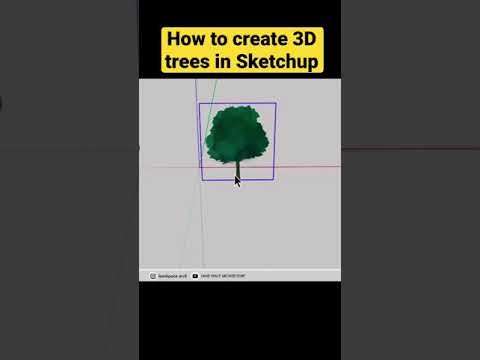 How to make 3D trees in Sketchup #shorts
