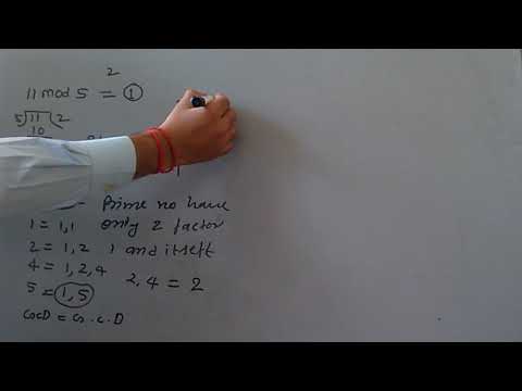 Modular Arithmetic, Prime, Relatively Prime, Euler's Cryptography and Network security in Hindi.