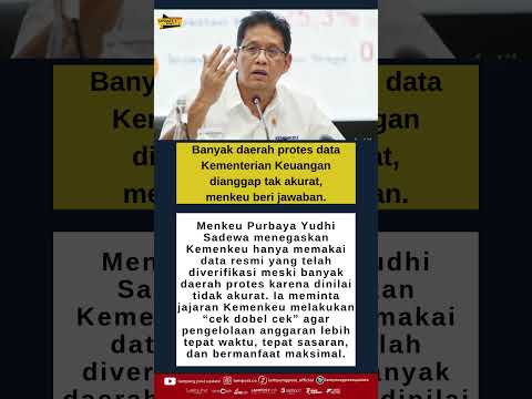 Daerah Ramai-ramai Protes Data Kemenkeu Tak Akurat, Begini Jawaban Purbaya #shorts