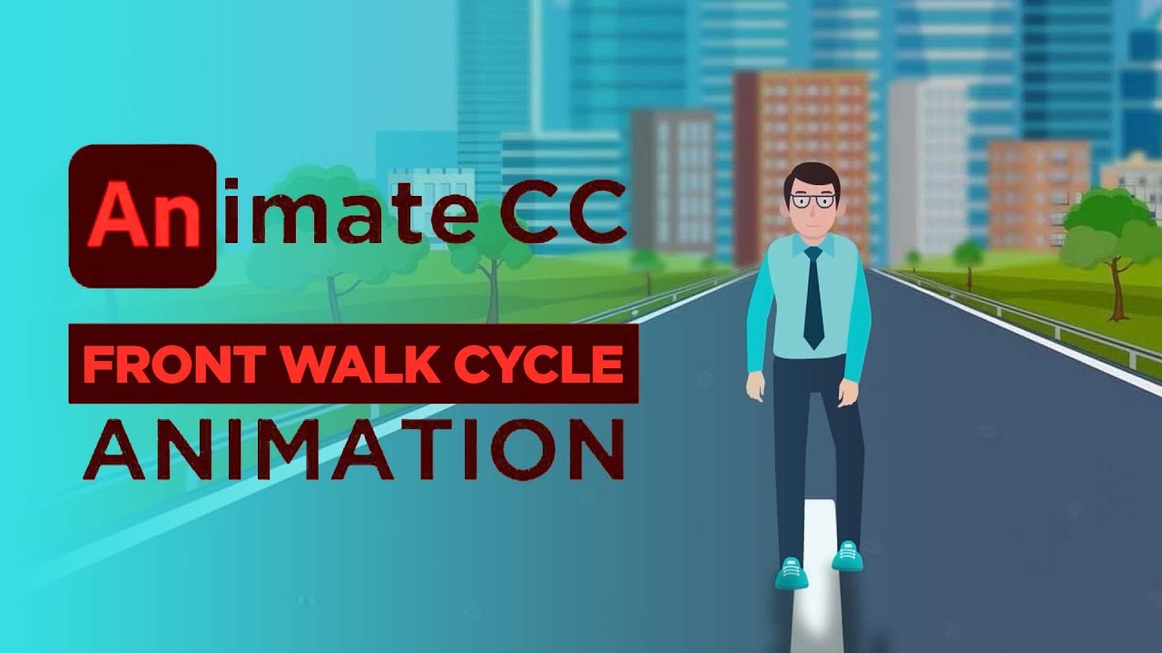 Adobe Animate CC: Front Walk Cycle Tutorial 🚶‍♂️