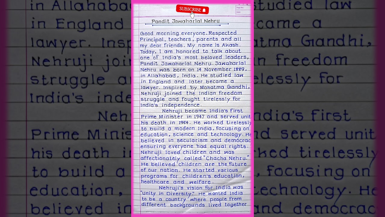 Inspiring Speech Honoring Jawaharlal Nehru 🇮🇳 | Short & Powerful Tribute