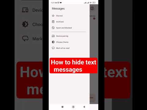 how to hide text messages on Android