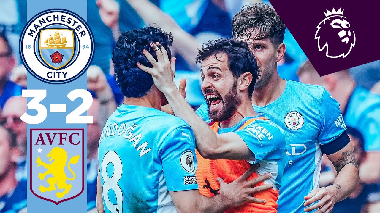Man City Clinches Title with Thrilling 3-2 Win Over Aston Villa! ⚽️