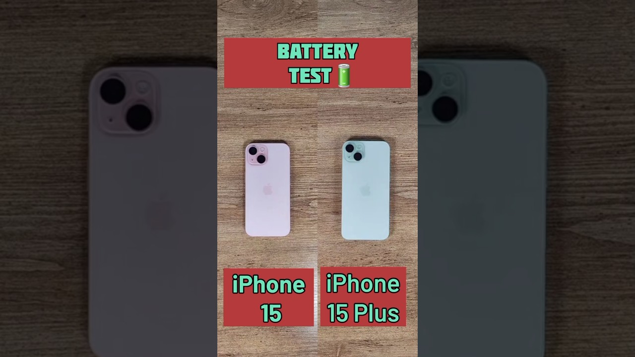 iPhone 15 vs 15 Plus Battery Drain Test π