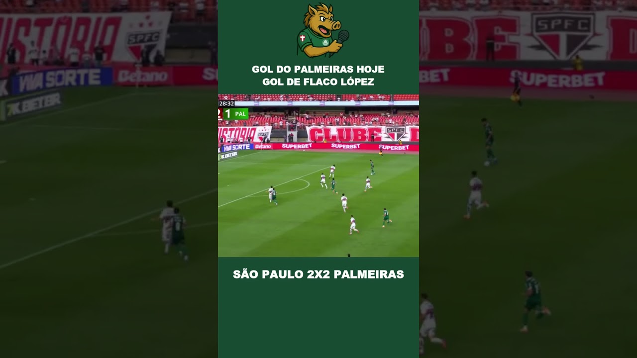 Gol do Palmeiras Hoje com Flaco López ⚽ | Resumo do Clássico São Paulo 2x2 Palmeiras