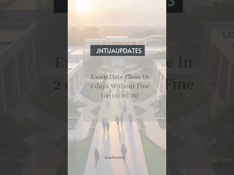 JNTUA//B.TECH LAST DATE UPDATE FOR FINAL YEAR 2025 #jntuaupdates #exam #jntua