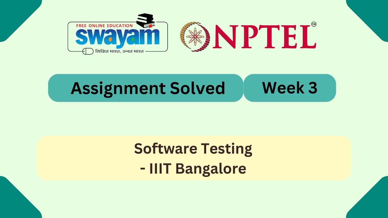 Software Testing Week 3 | NPTEL Answers 2025 📘