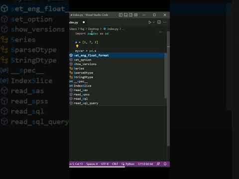 Pandas Series | pandas series in python #shorts #python #pandas