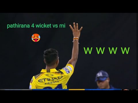 Pathirana's 4 Wicket Haul vs MI in IPL 2024