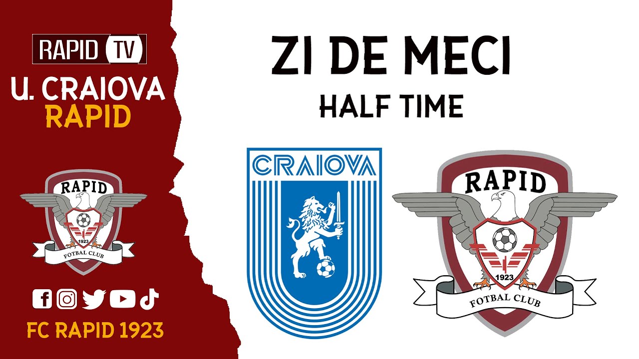 UNIV. CRAIOVA vs RAPID | 1-0 at Halftime ⚽ | Live Match Update