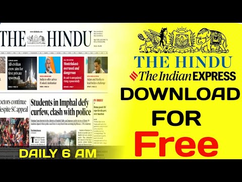 How to Download The Hindu and Indian Express Newspaper Free PDF | The Hindu Today PDF free#thehindu