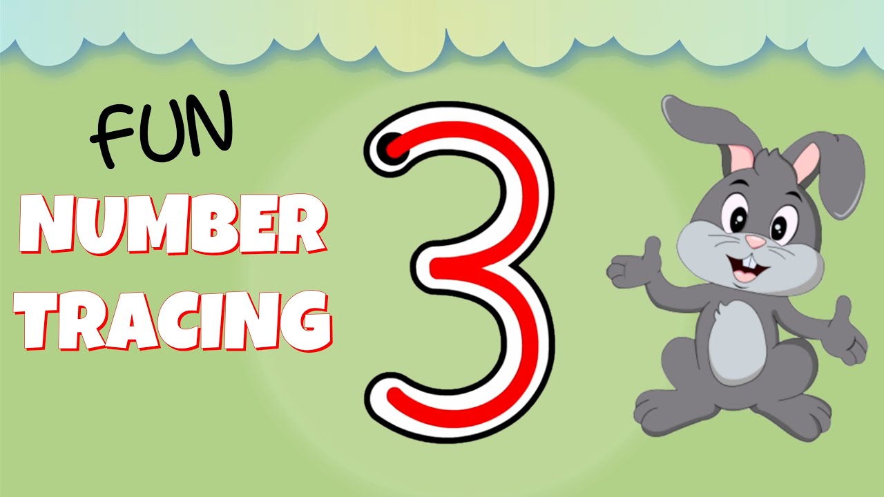 Learn How to Write the Number 3 with Funny Bunny Frankie 🐰