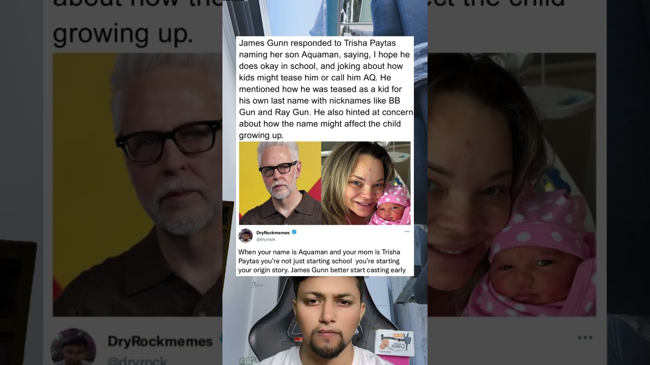 James Gunn Reacts to Trisha Paytas Naming Son Aquaman 🌊