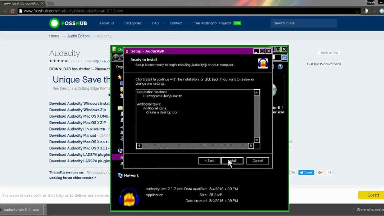 Guide to Downloading and Installing Audacity