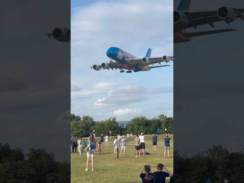 People are Amazed by the Giant! 😮.. Emirates Airbus A380 ✈️#emirates #airbus #planespotting
