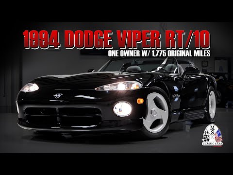 One Owner 1994 Dodge Viper RT/10 with 1,775 Original Miles!