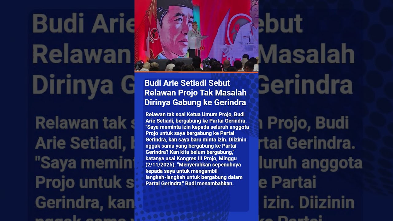 Budi Arie Setiadi: Relawan Projo Tak Masalah Gabung ke Gerindra 🗳️