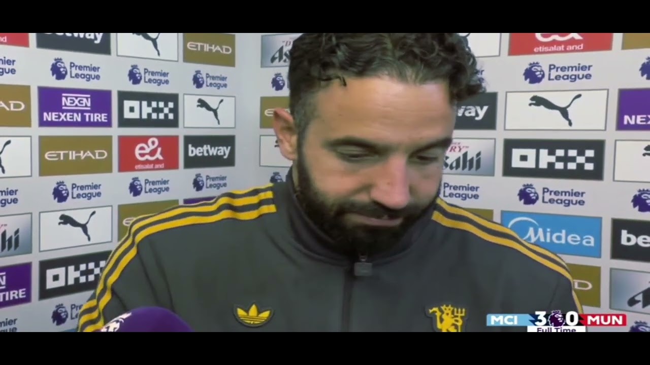 Ruben Amorim Reacts to Manchester United vs Manchester City 0-3 Loss 🗣️